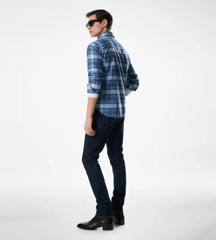 CHECK WESTERN SHIRT COMBO BLUE online